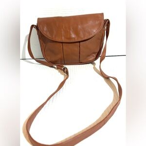 Chic Brown Leather Crossbody Bag